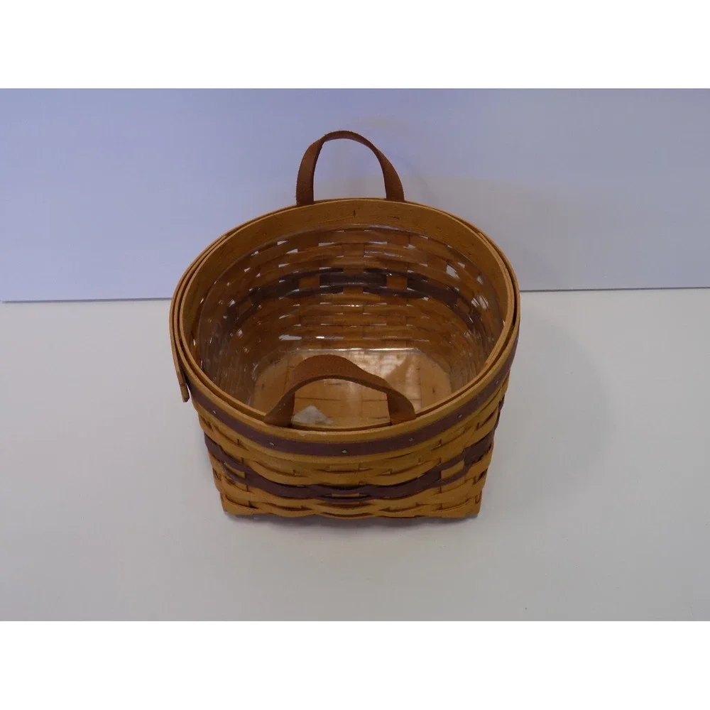 May Series Petunia Basket w/ Plastic Protector 1997 Longaberger - Purple Slats